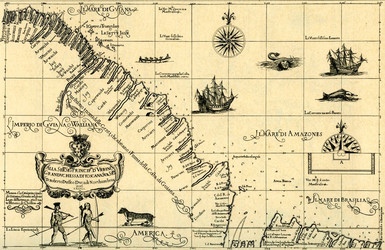 Map of the Coast of Guiana by Unknown