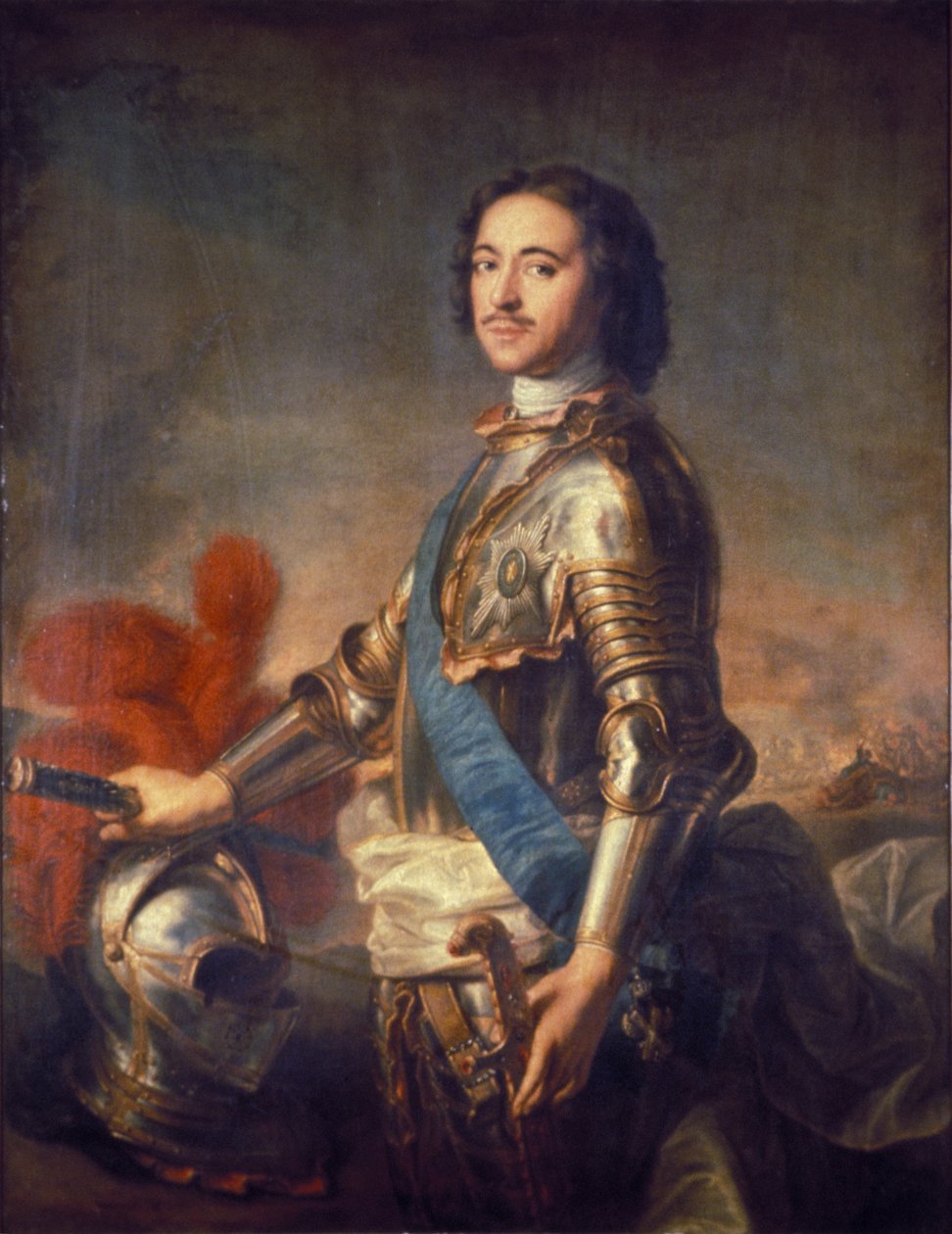 Portrait of Tsar Peter the Great of Russia (Peter I: 1672 - 1725) by J. M. Natier by Unknown