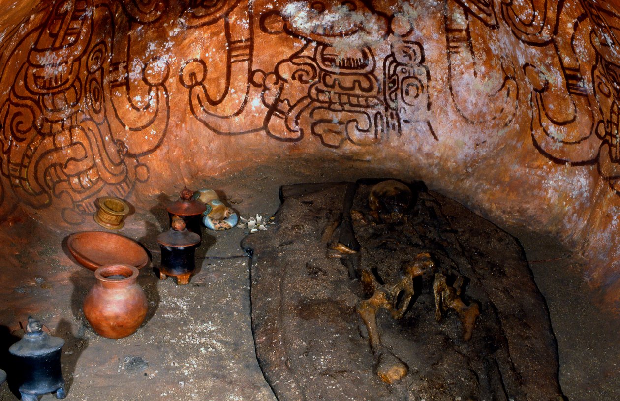 Replica of a Mayan Burial at Rio Azul, Peten, Guatemala, Early Classic Period, c.300-600 AD by Unknown