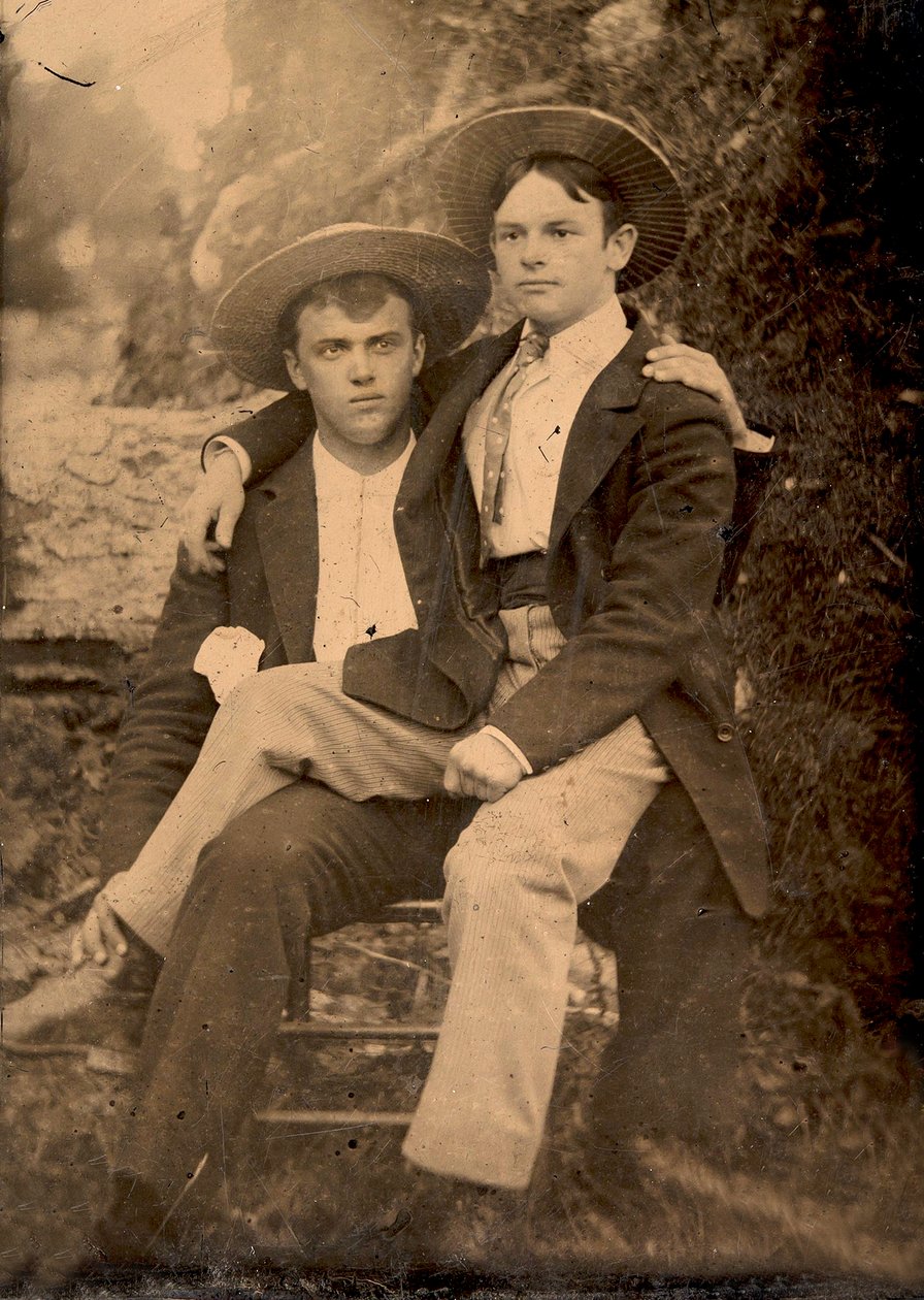 Two Men Pose for a Photo by Unknown