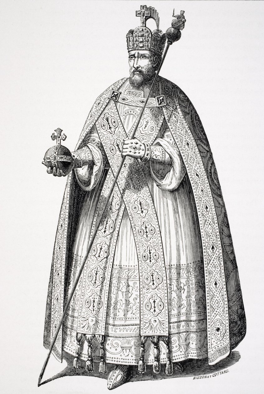 Coronation Costume of the Emperors, after an engraving in 