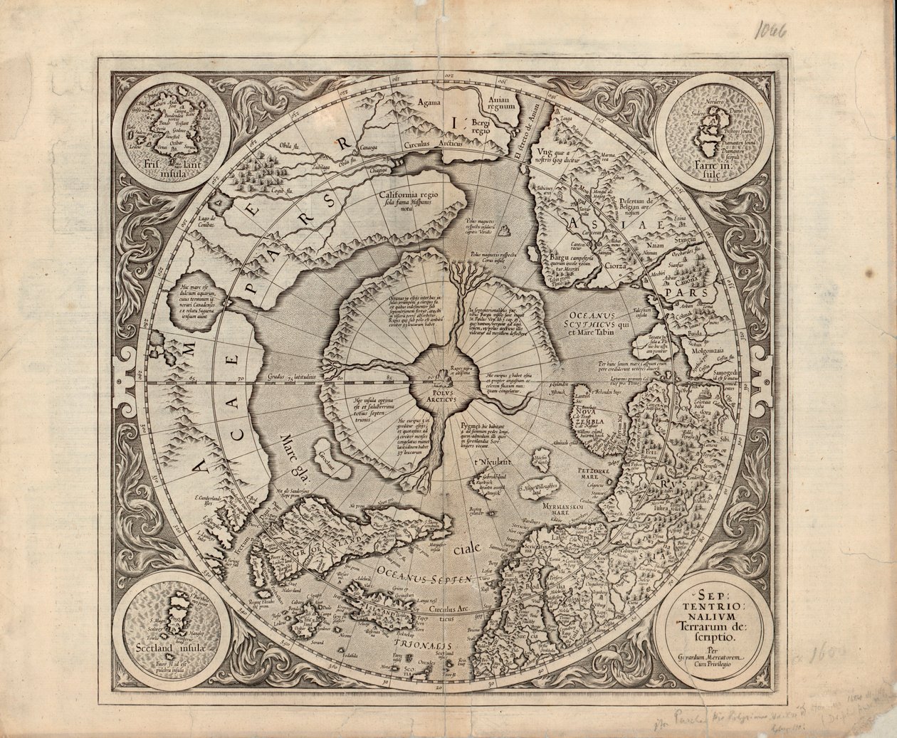 Map of the North Pole and Northern Areas (1628) by Unbekannt Unbekannt