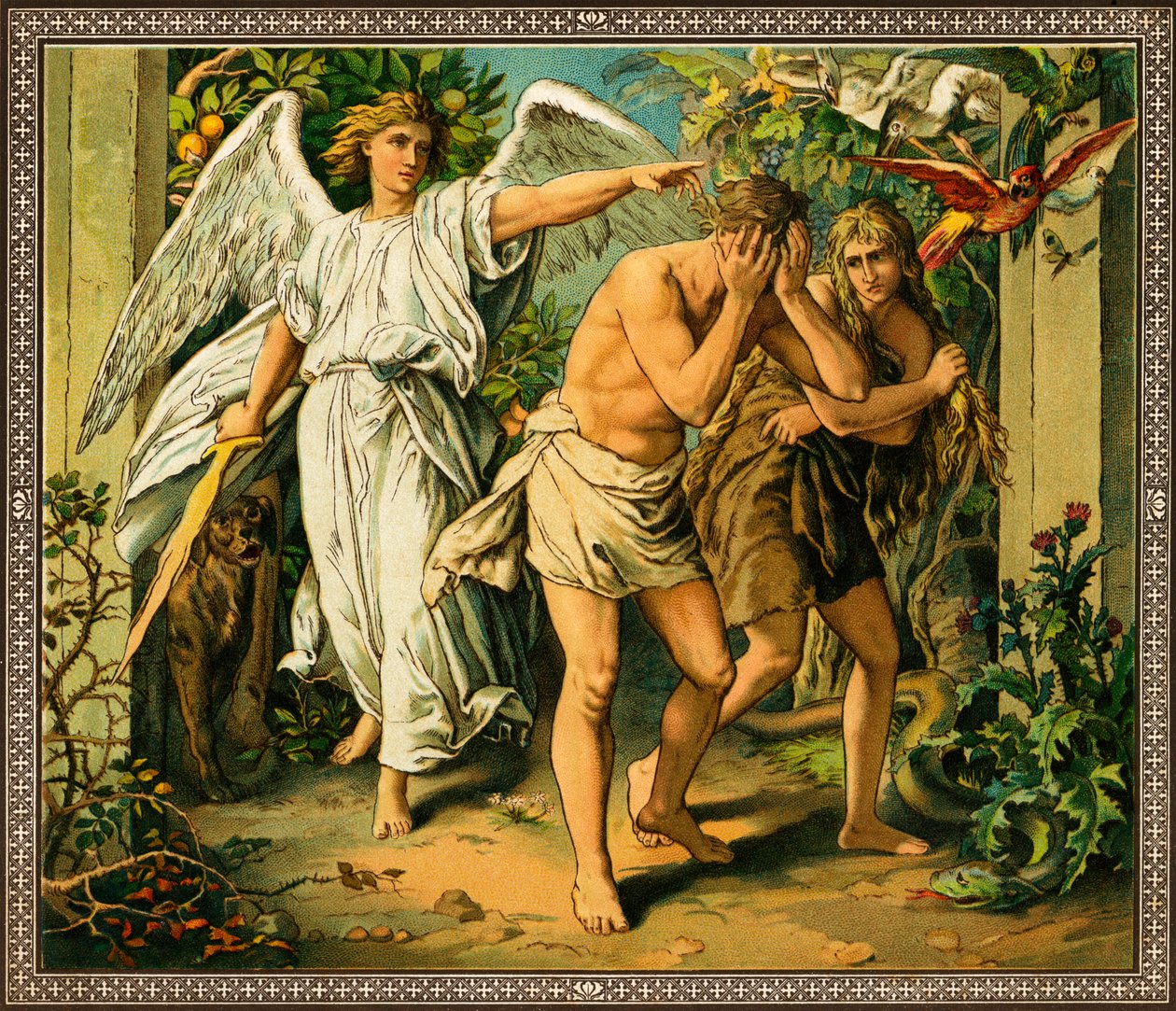 Adam and Eve Cast Out - Bible by Unknown