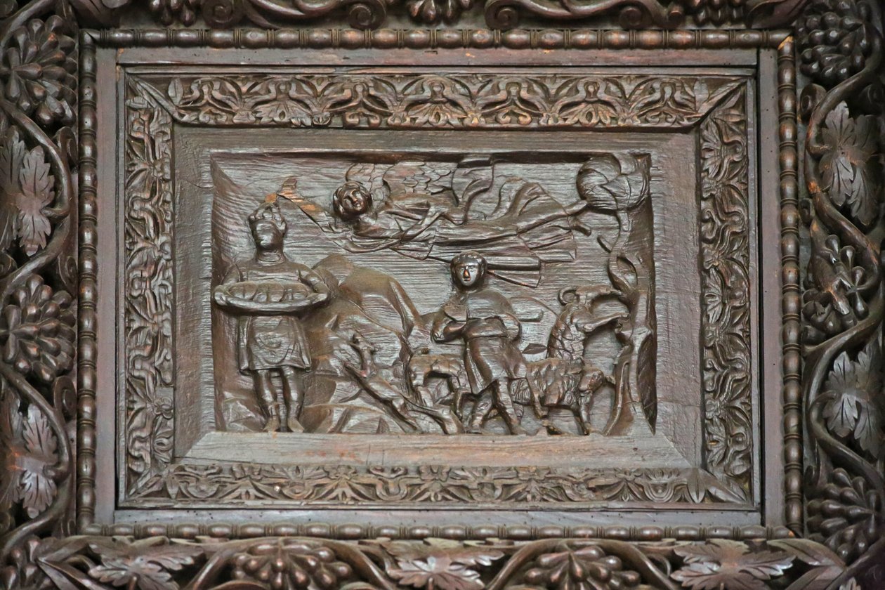 Panel from 5th Century Door: Habakkuk is Abducted by Unknown