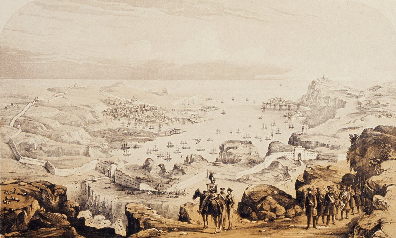 Sebastopol and Fortifications Now in Progress, 1854 by English School