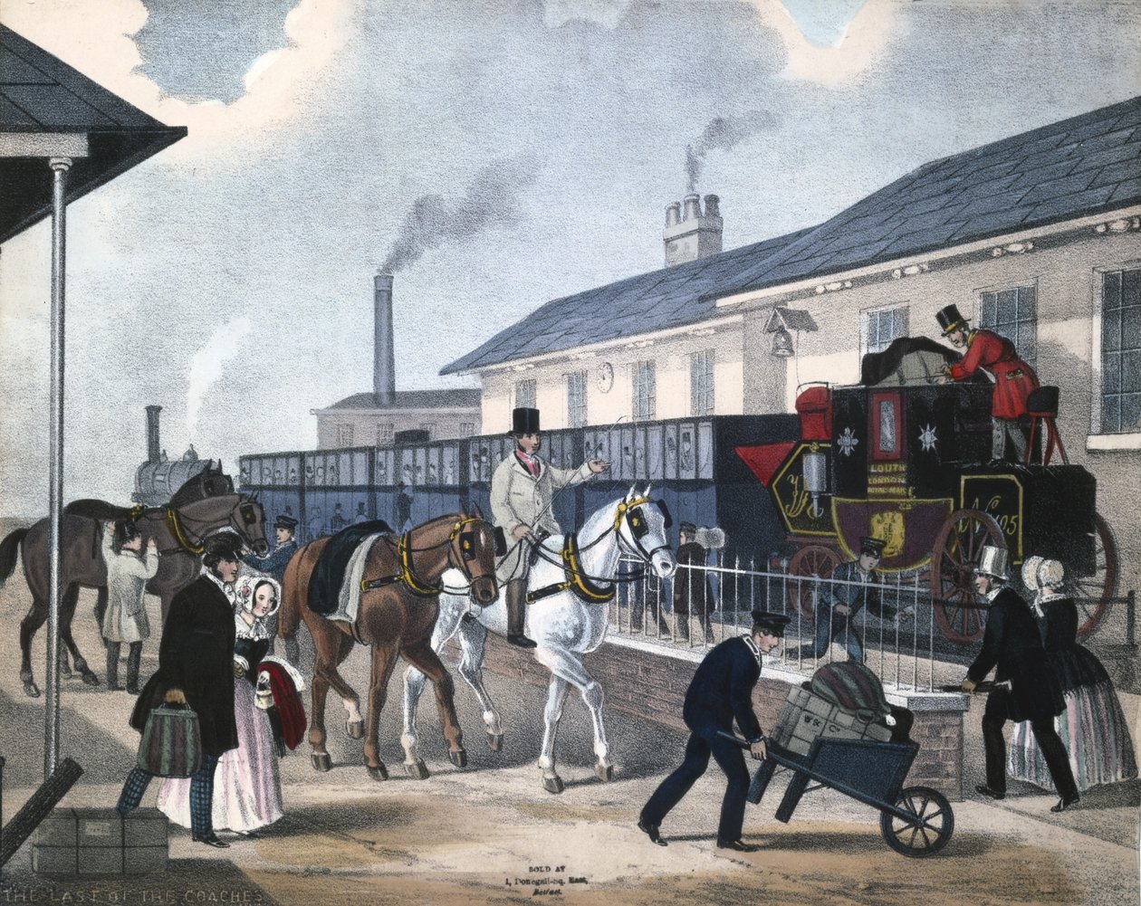 The Last of the Coaches, c.1850 by English School