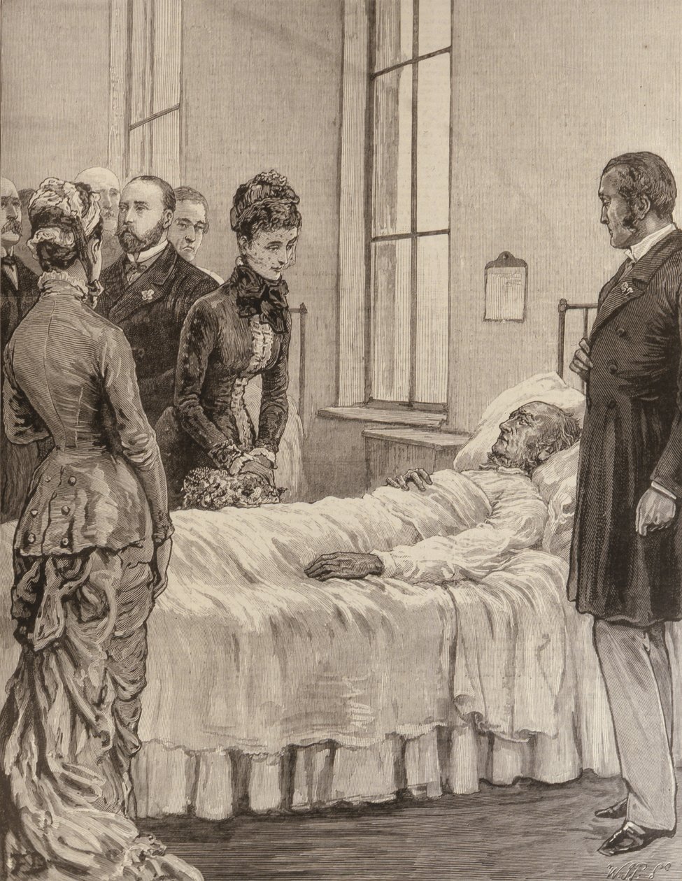 The Prince and Princess of Wales Opening the Marylebone Infirmary, Notting Hill: The Princess Visiting the Patients, from The Illustrated London News by English School