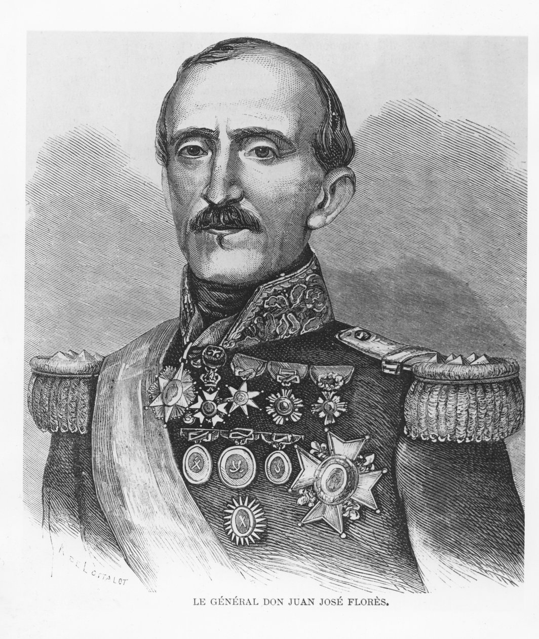 Juan José Flores by French School