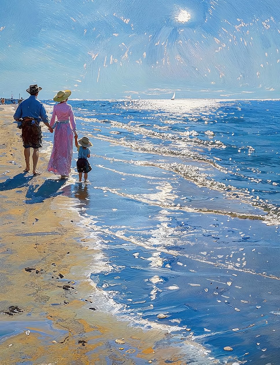 Landscape with Secluded Beach by F. Abderrahim