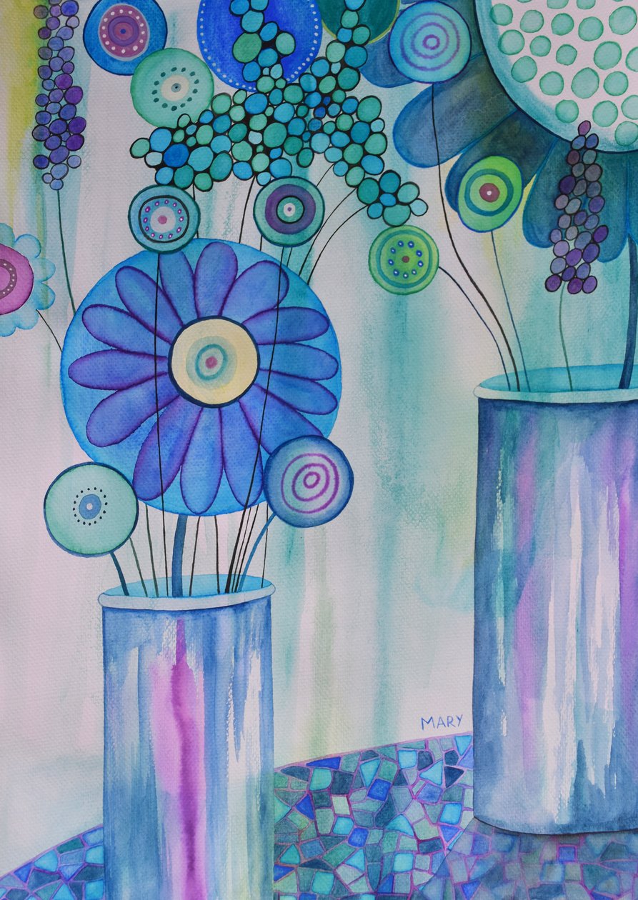 Modern Flowers by Marys Watercolors