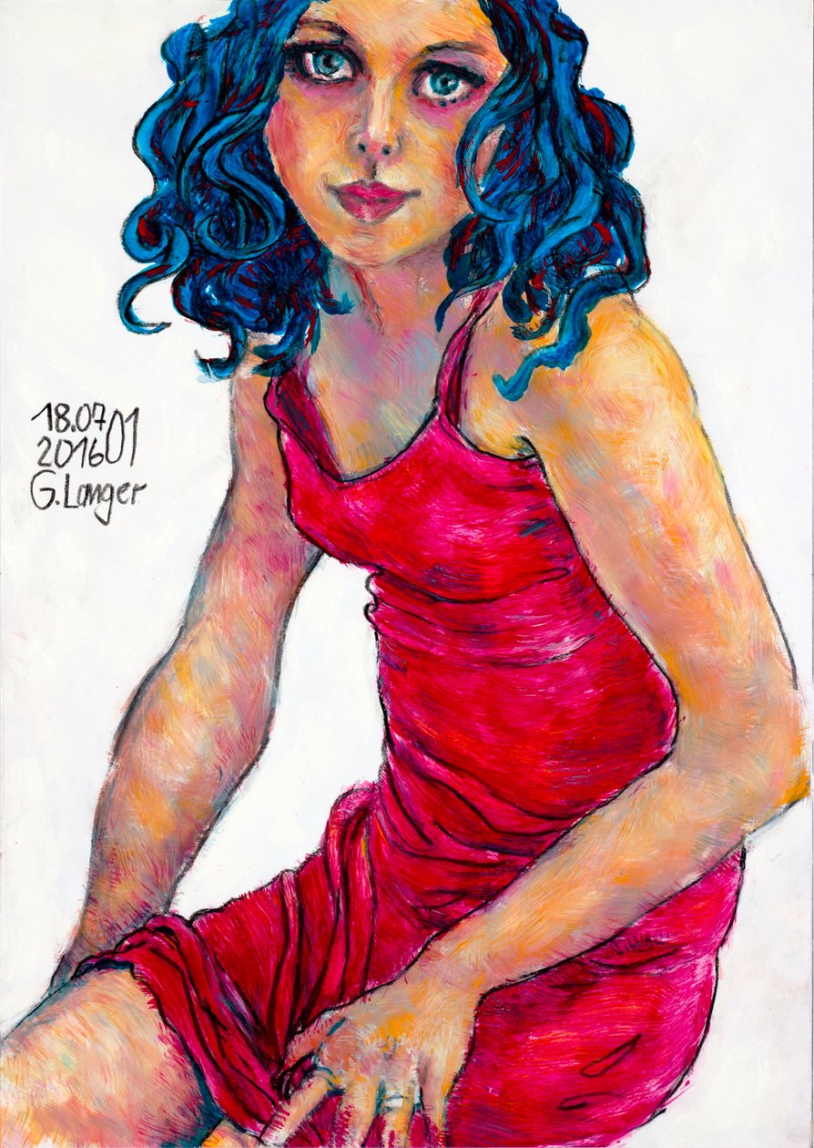 Red Dress by Gunter Langer