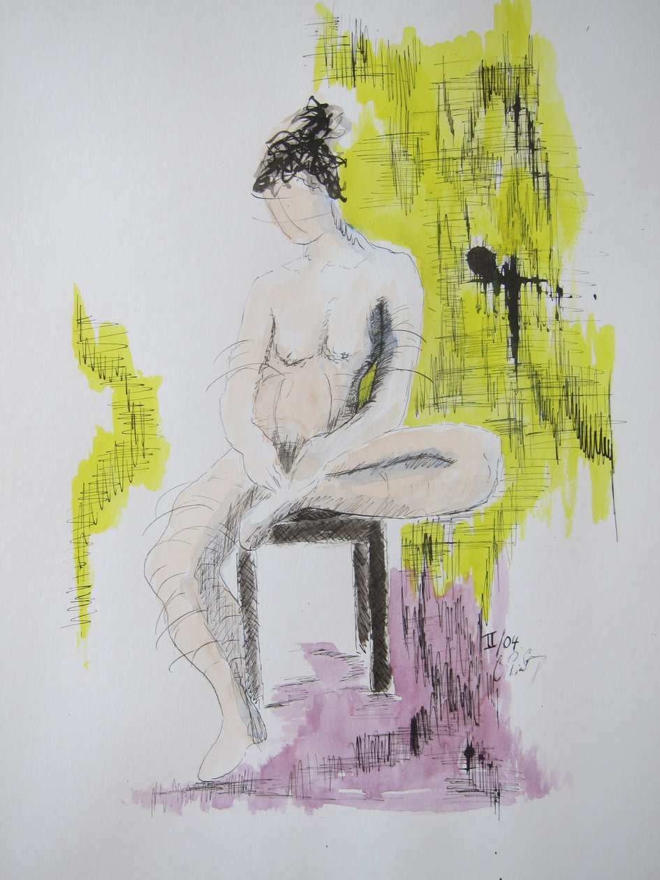 Seated Nude by Christian Piecuch