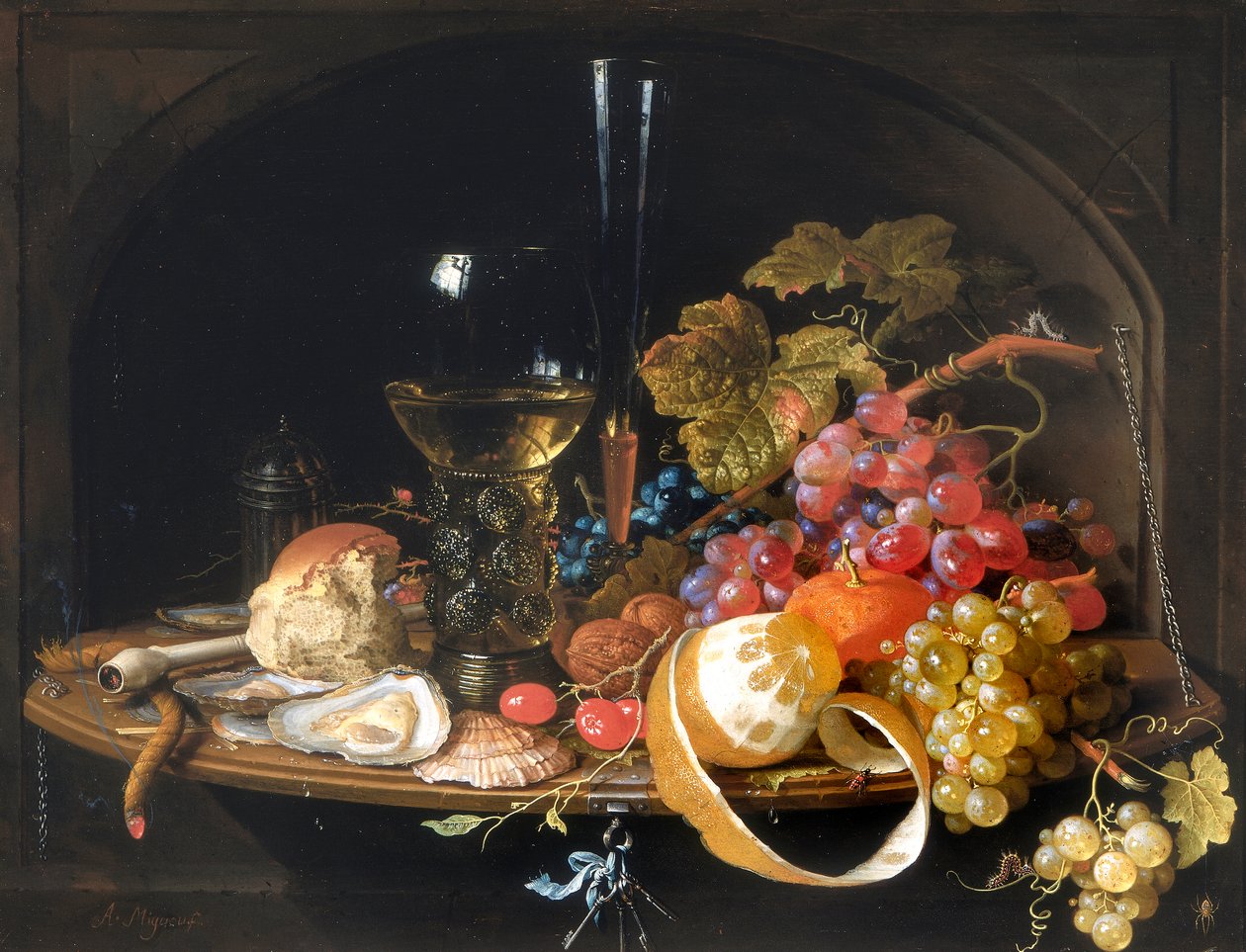 Still life by Abraham Mignon