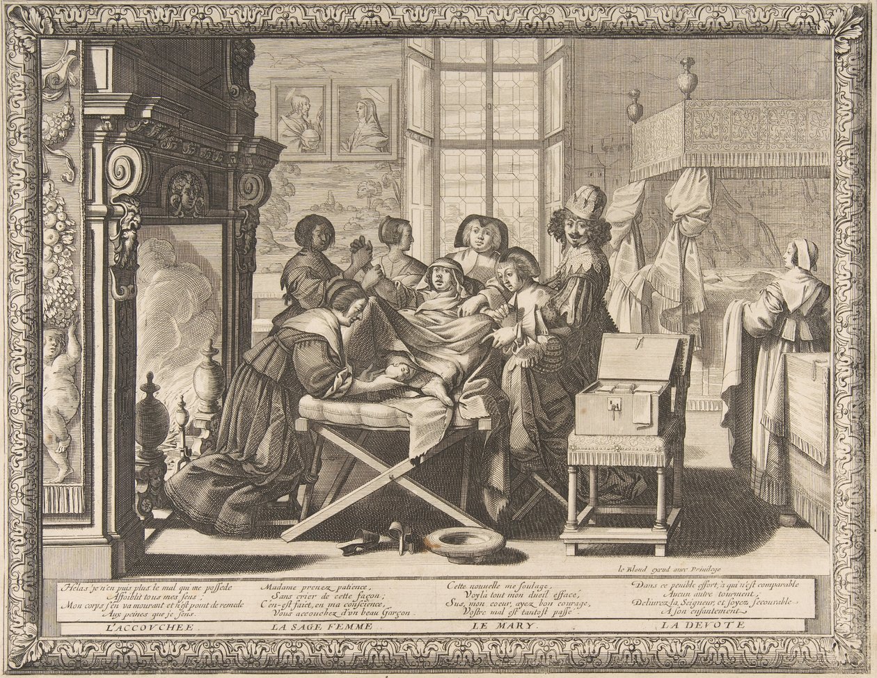 Childbirth by Abraham Bosse