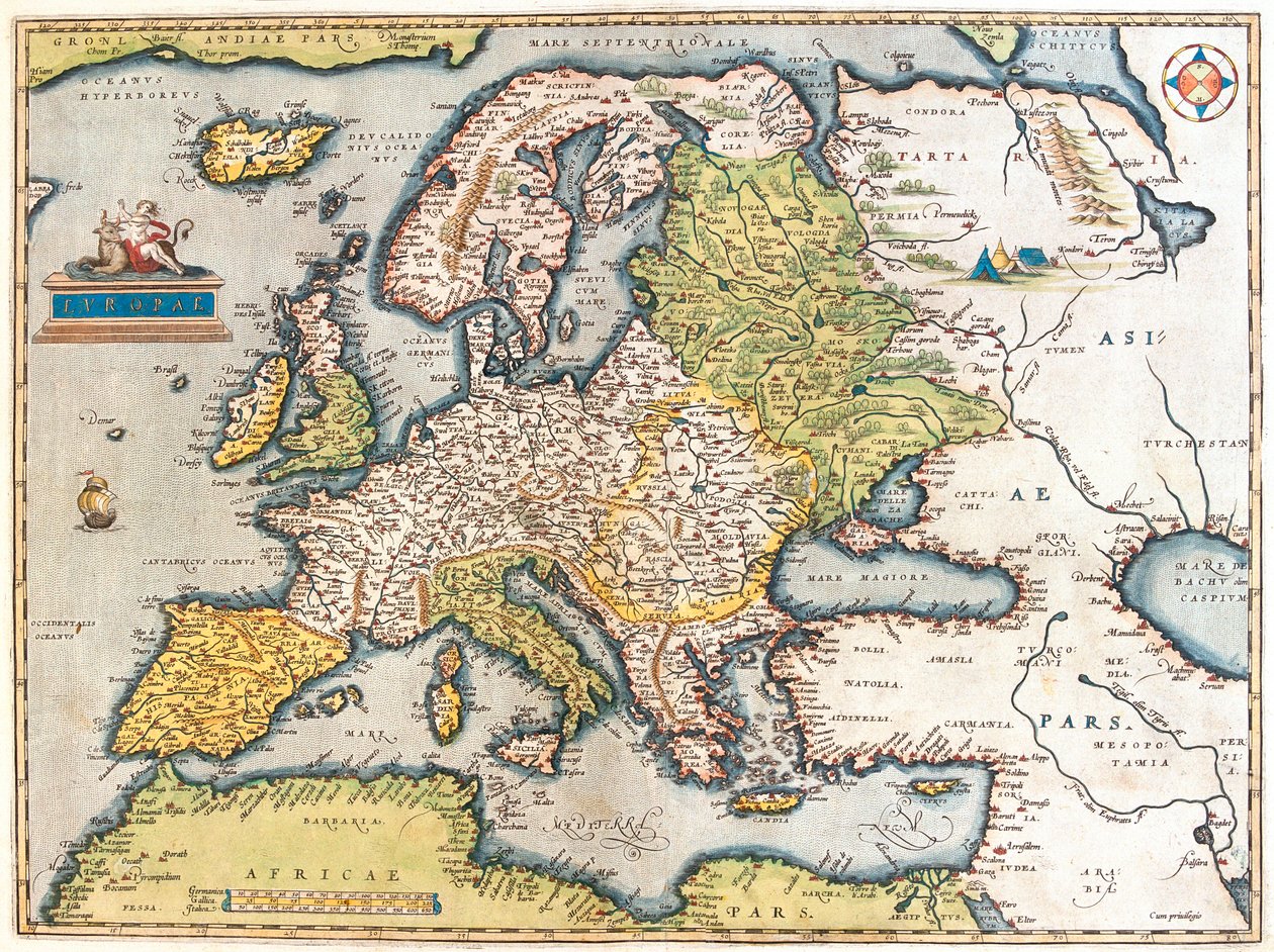 Europe by Abraham Ortelius