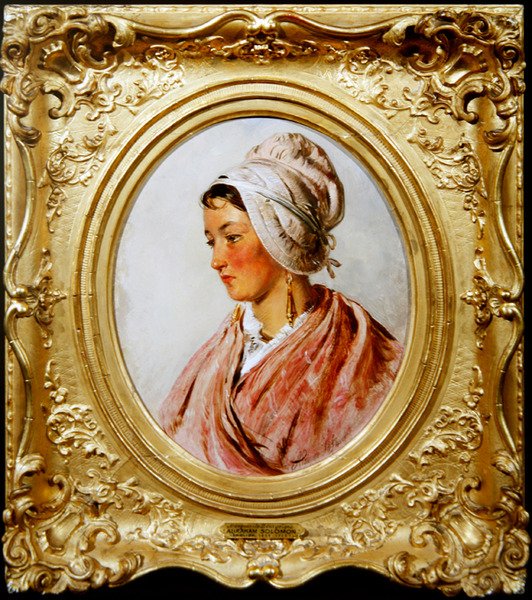 Portrait of Marguerite Bourgoigne by Abraham Solomon