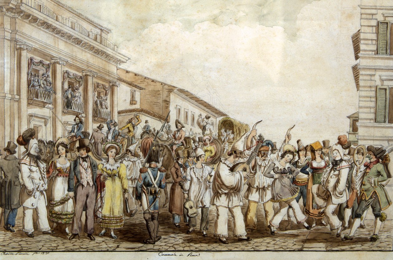 Carnival in Rome by Achille Pinelli