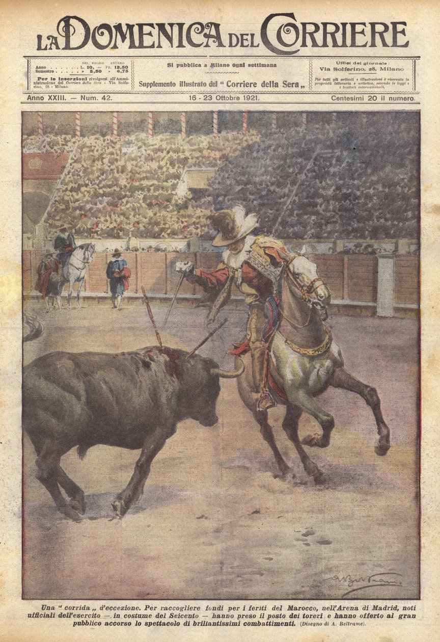 An Exceptional Bullfight by Achille Beltrame