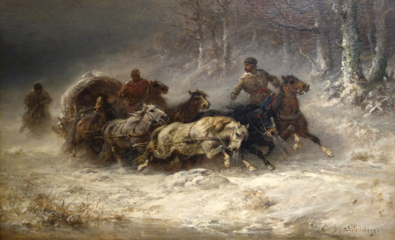 Escape from Moscow by Adolf Schreyer