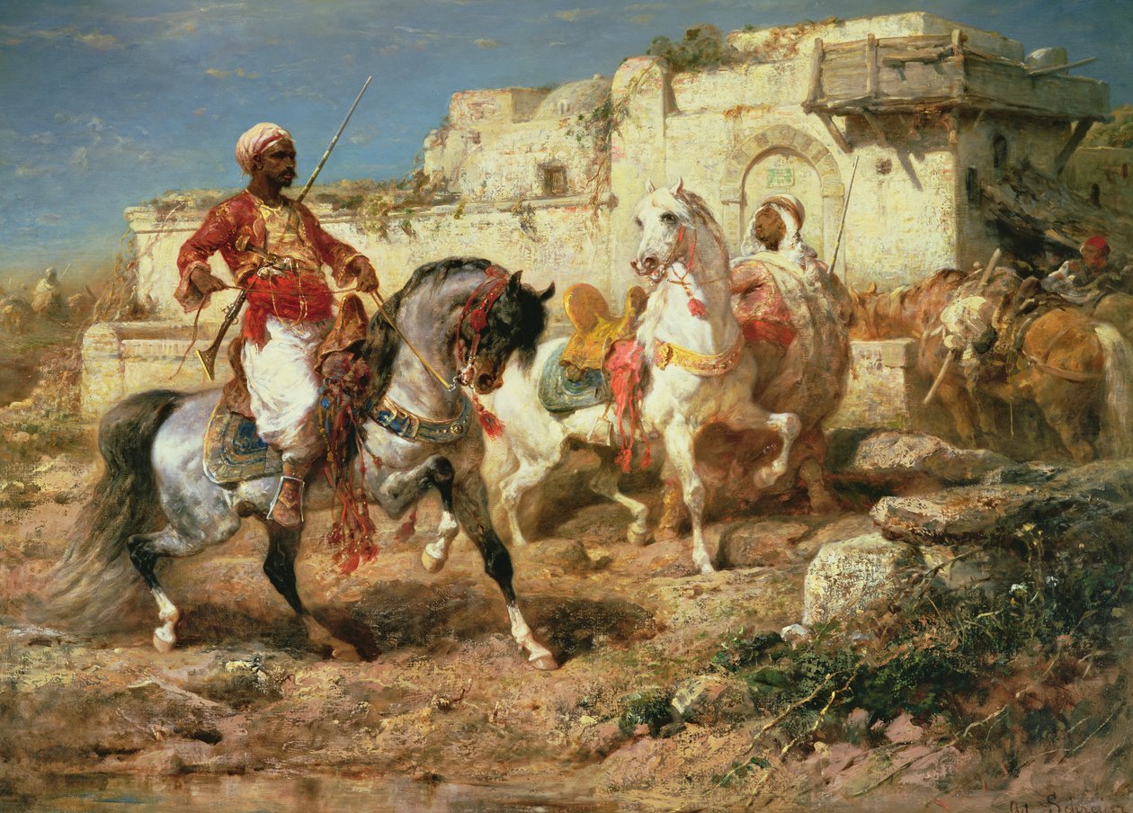 Arab Horsemen by Adolf Schreyer