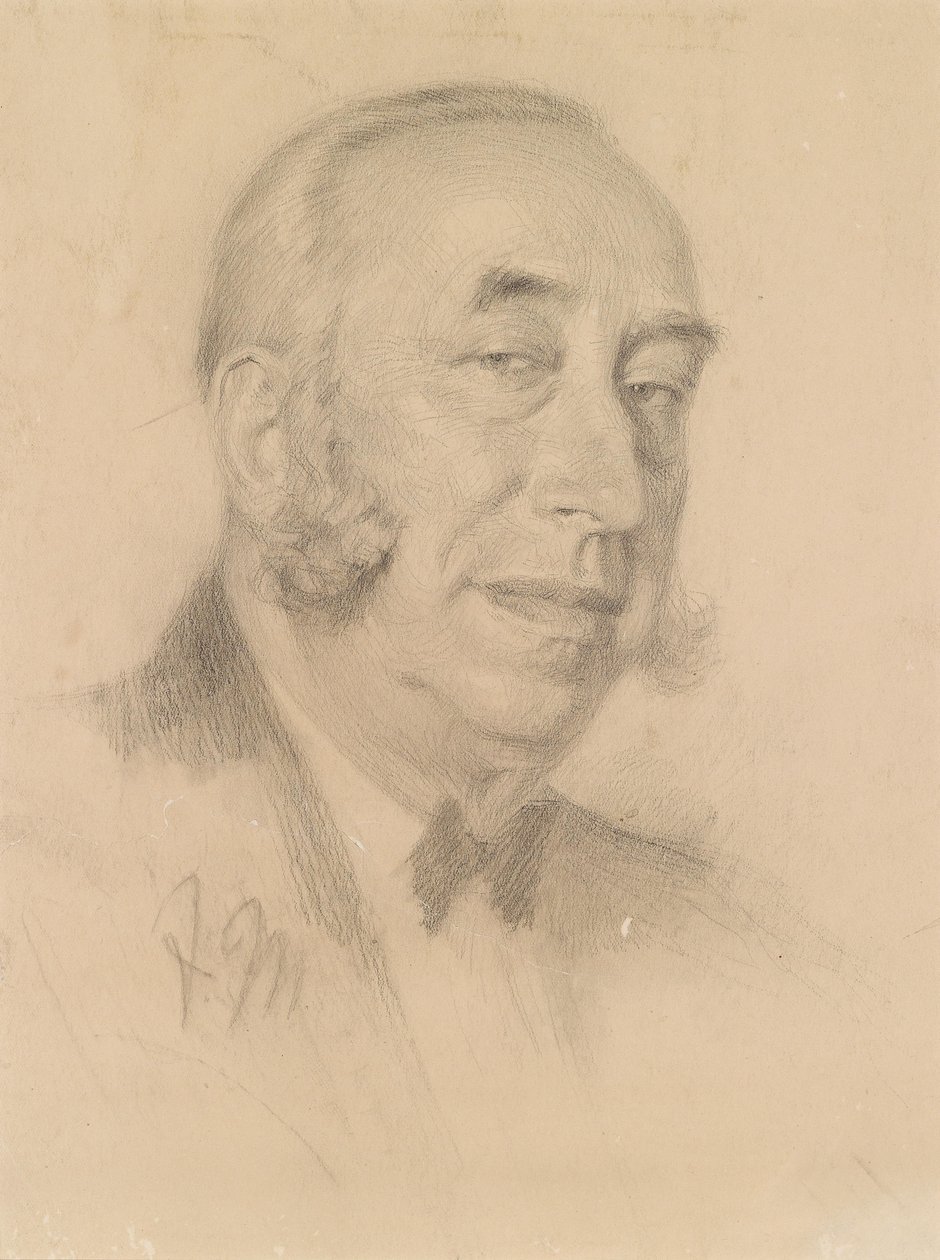 Portrait of a Gentleman with Whiskers by Adolph Menzel