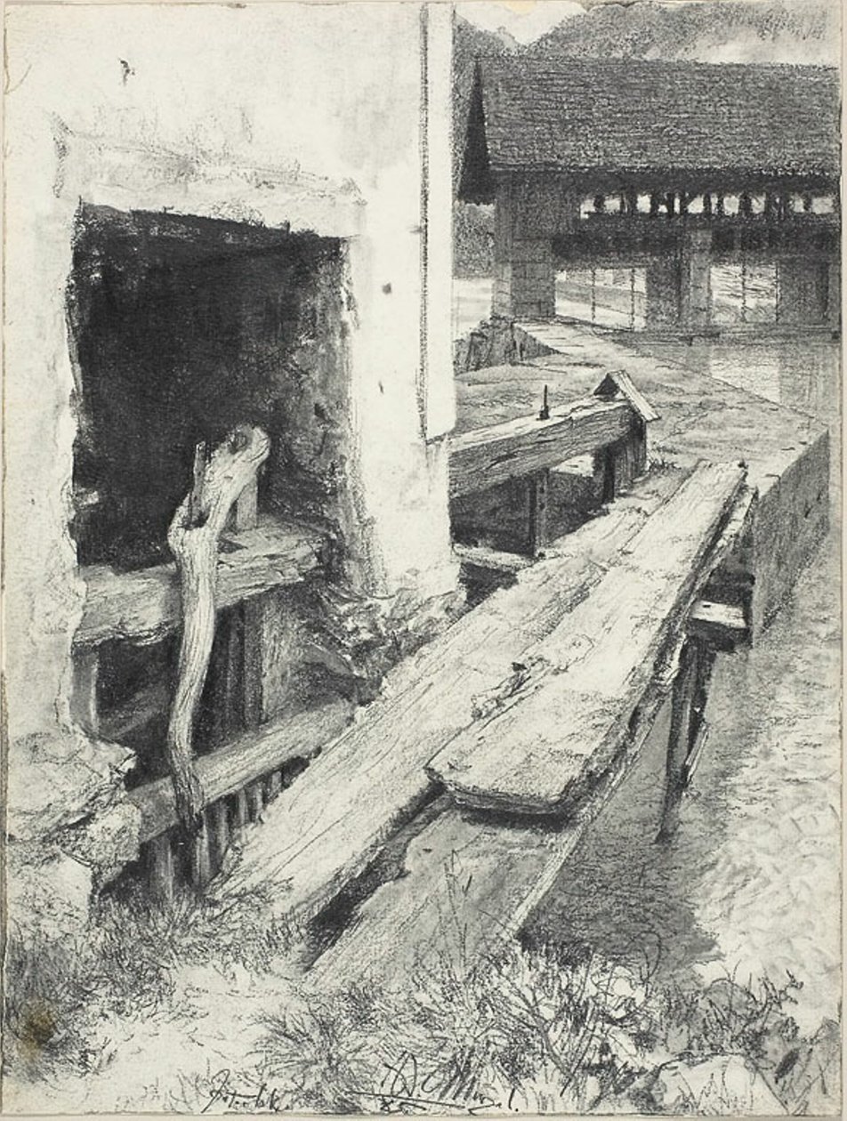 Sluice by Adolph Menzel