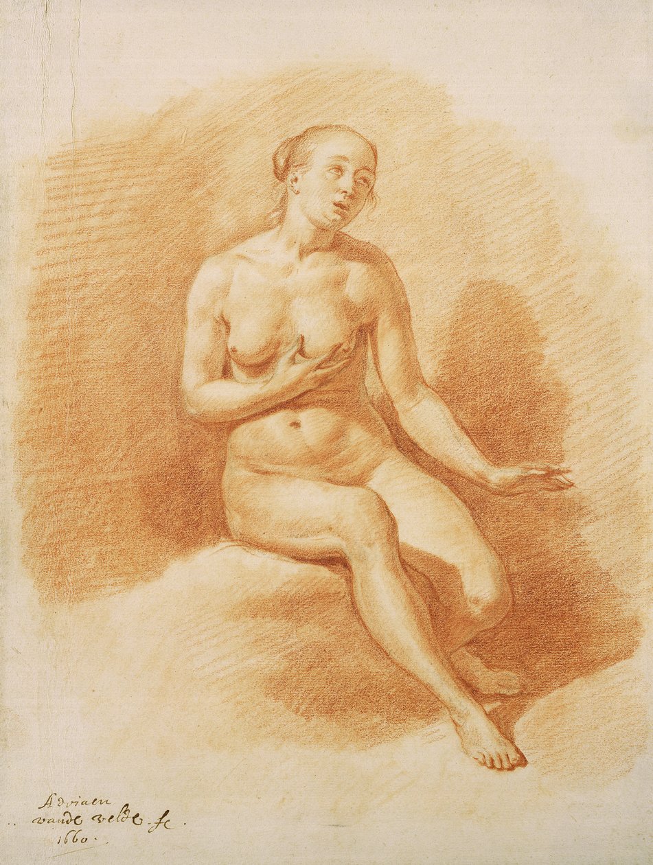 Female Nude by Adriaen van de Velde