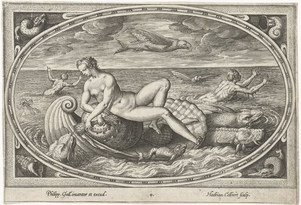 Galatea (Sea Gods) by Adriaen Collaert