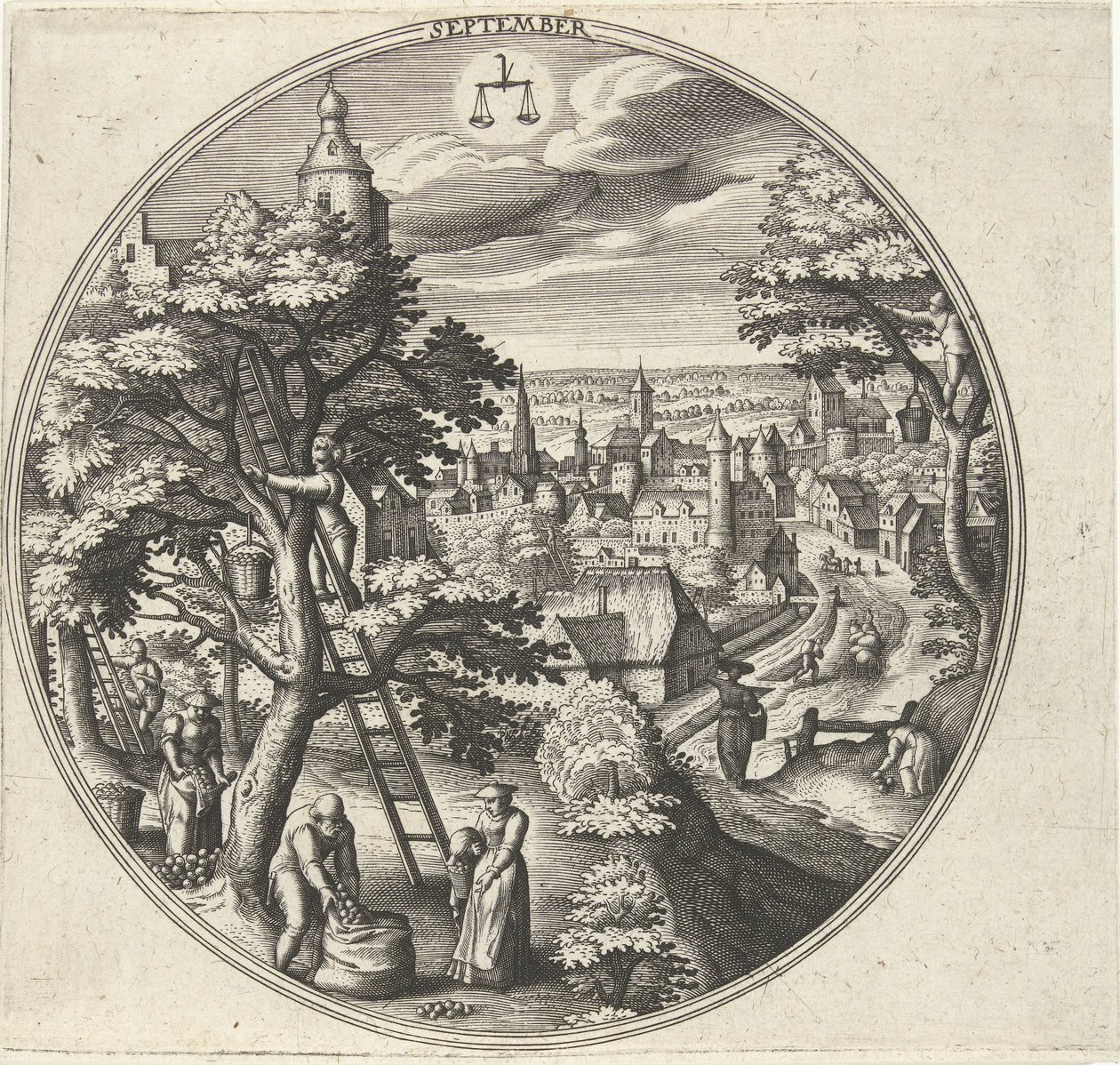 September by Adriaen Collaert