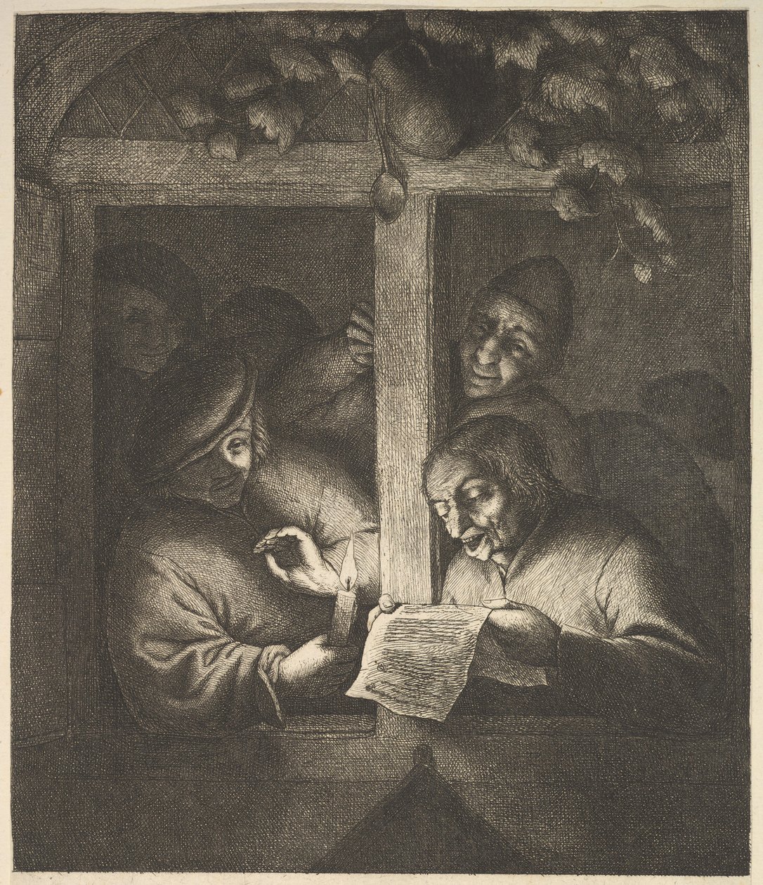 Singers at the Window by Adriaen Jansz. van Ostade