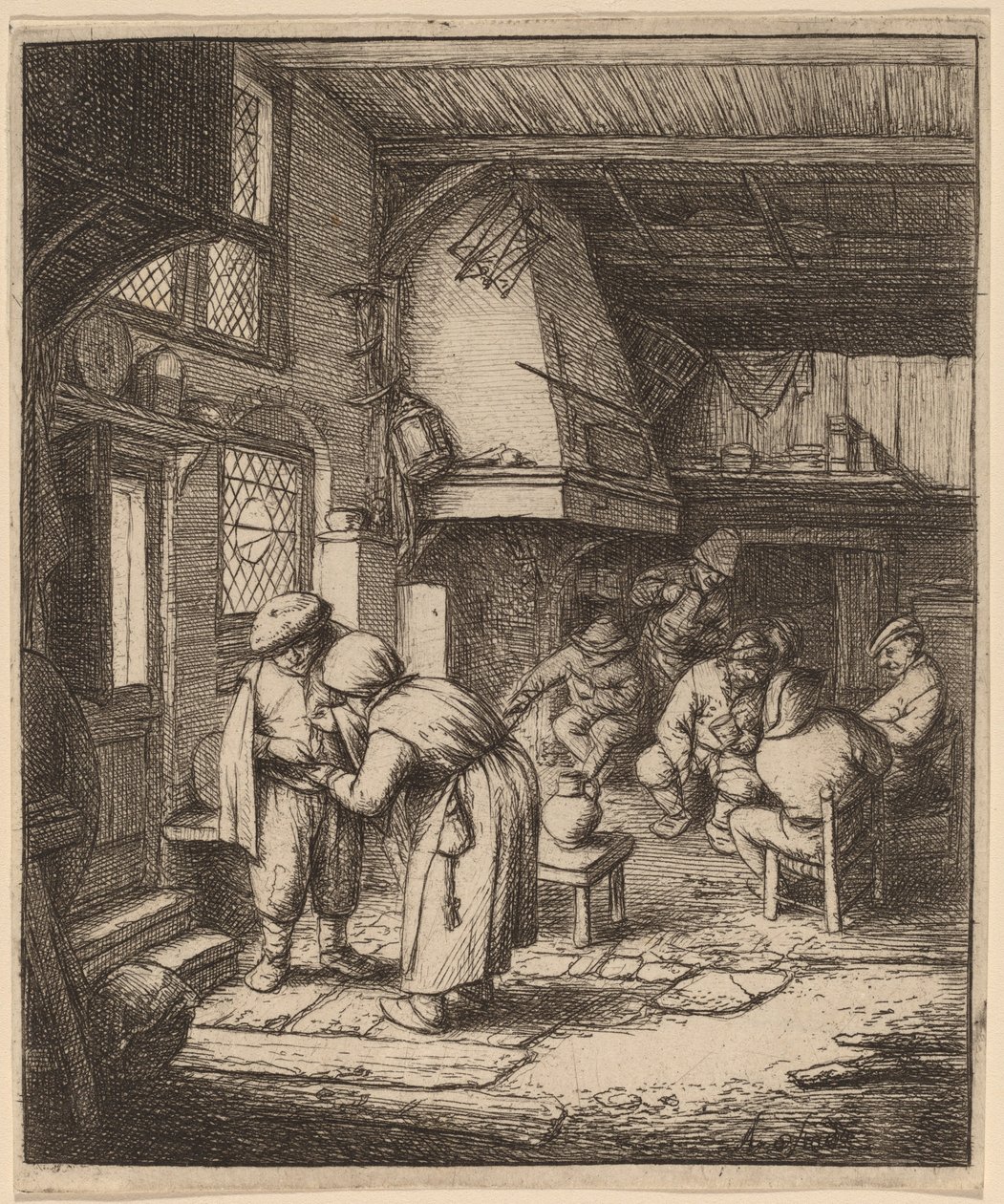 Peasant Settling His Debt by Adriaen van Ostade