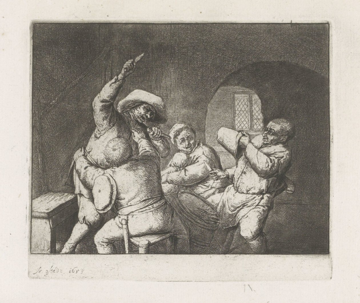 Quarreling Card Players by Adriaen van Ostade