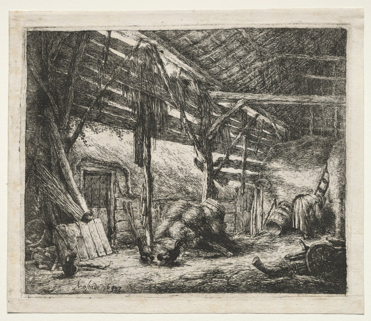 The Barn by Adriaen van Ostade