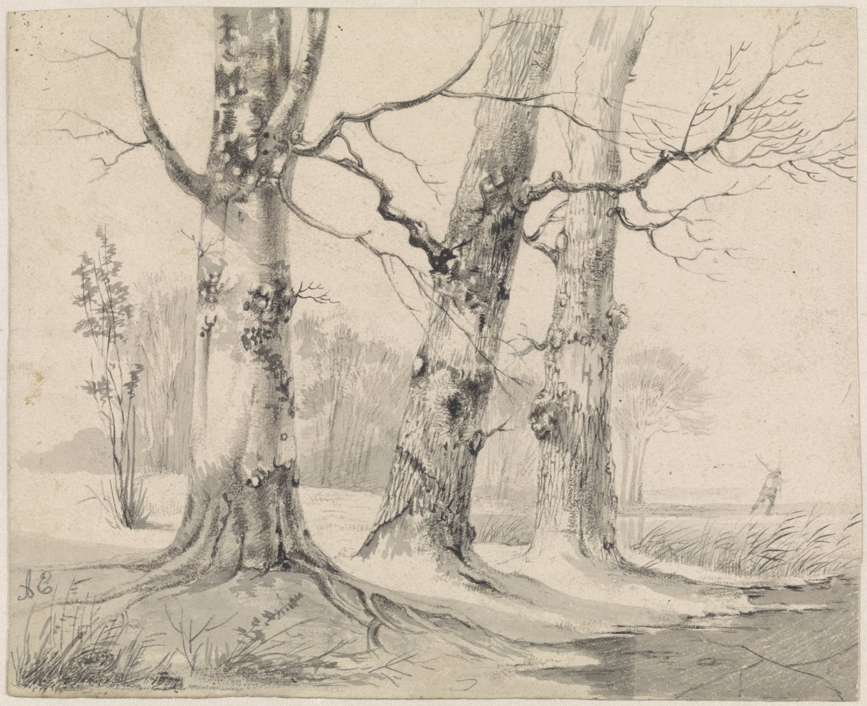 Winter Landscape by Adrianus Eversen