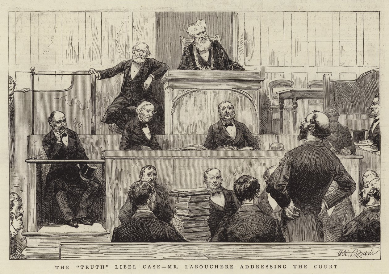 The Truth Libel Case, Mr Labouchere addressing the Court by Adrien Emmanuel Marie