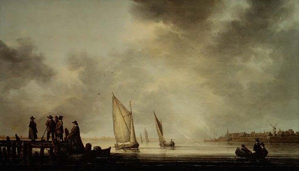 A river landscape by Aelbert Cuyp