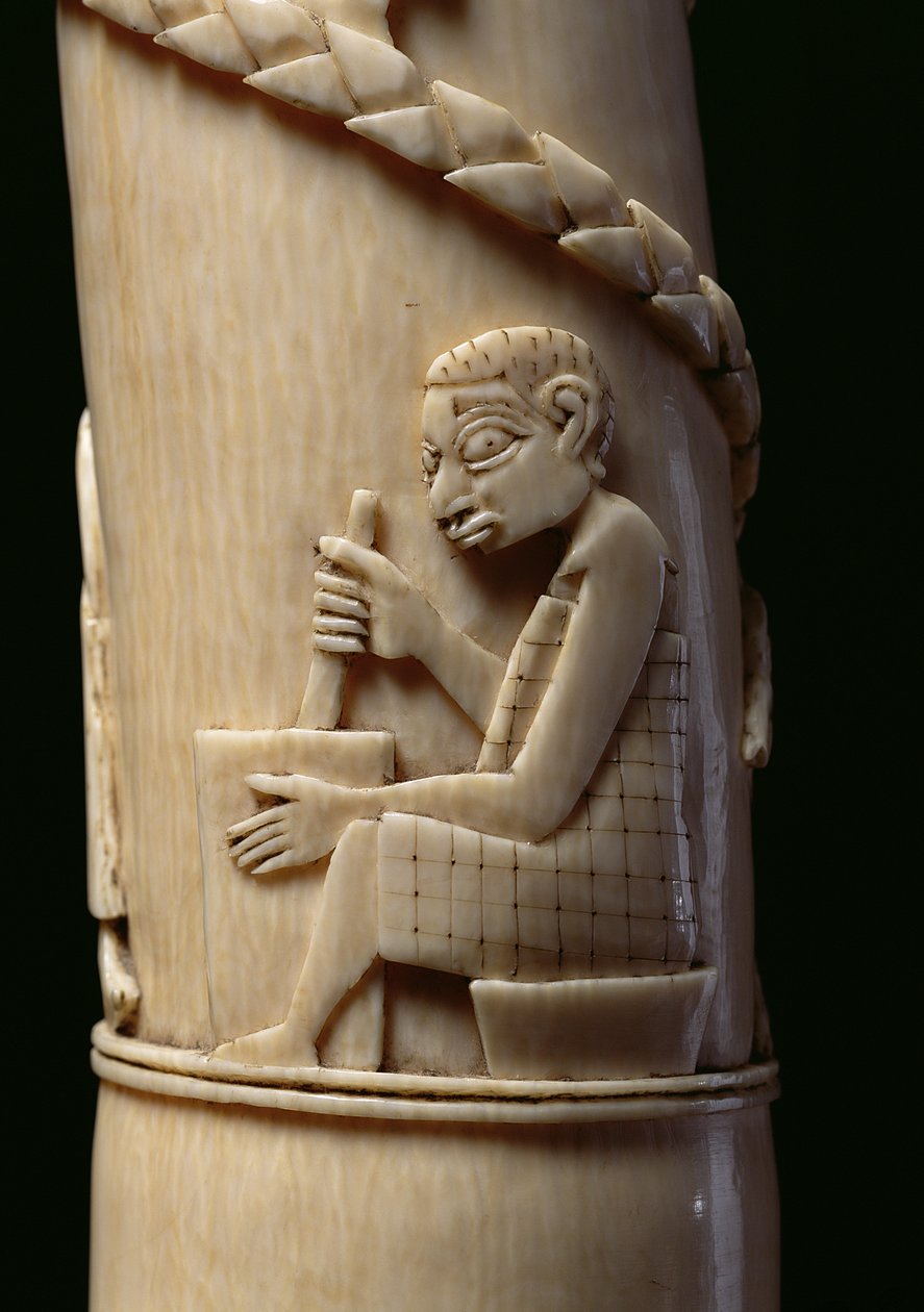 Carved Tusk (detail) by African
