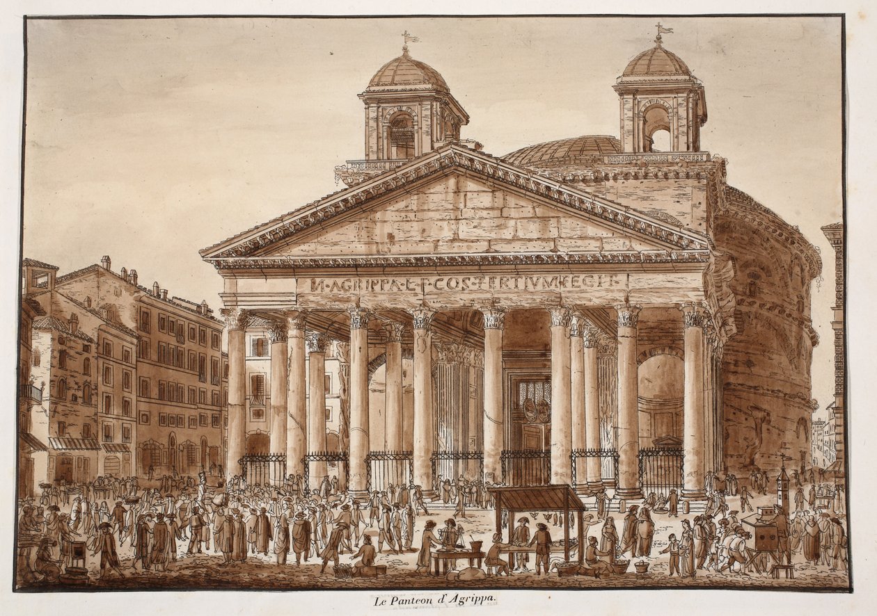 The Pantheon of Agrippa, 1833 by Agostino Tofanelli