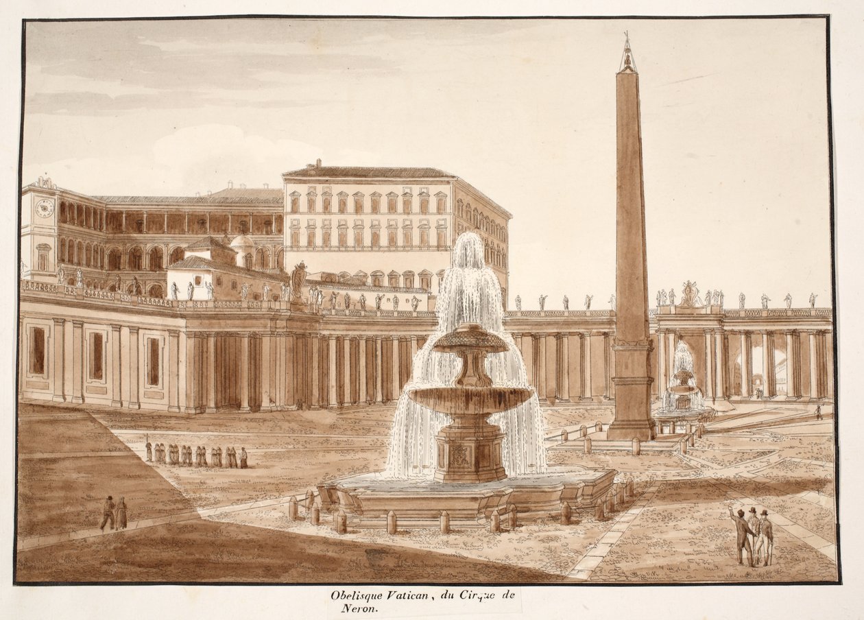 The Vatican Obelisk, from the Circus of Nero, 1833 by Agostino Tofanelli