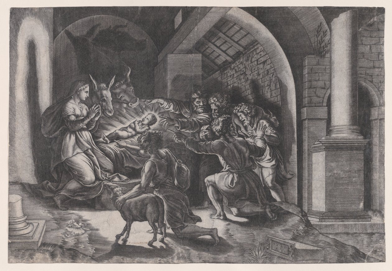 The Nativity by Agostino Veneziano