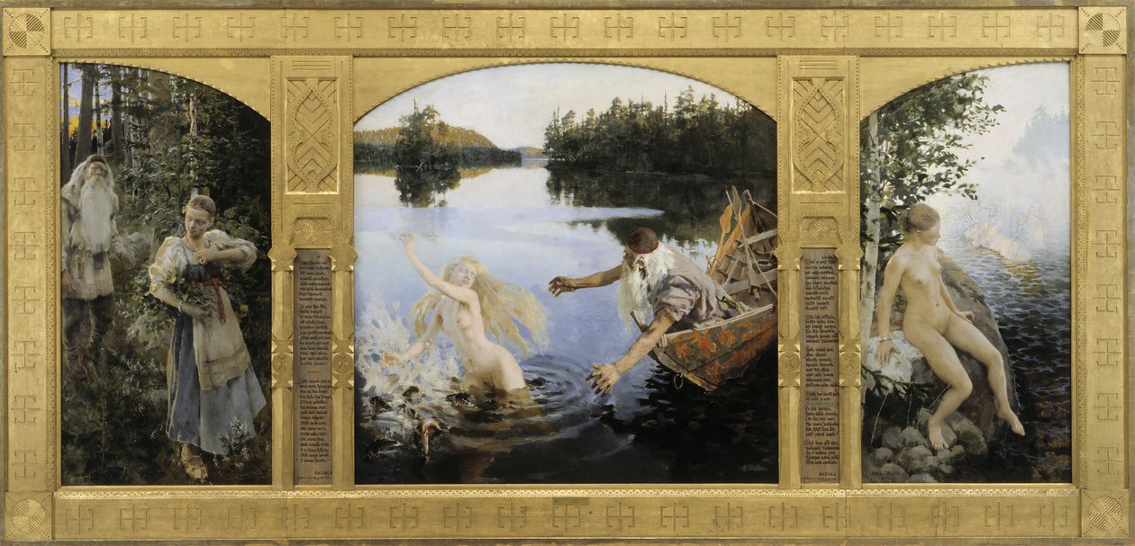 Aino Myth, Triptych by Akseli Gallen Kallela