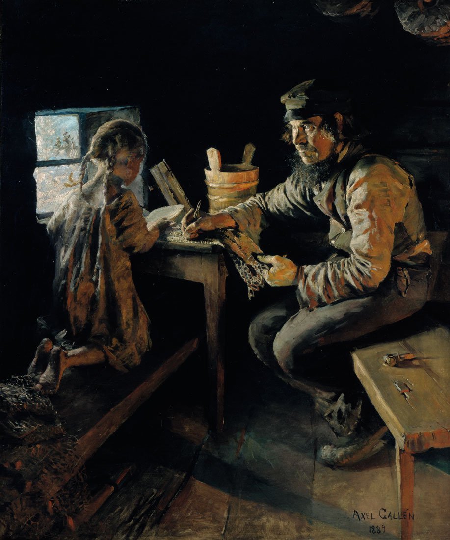 First Lesson by Akseli Gallen Kallela