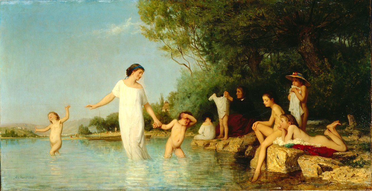 The Bathers by Albert Anker