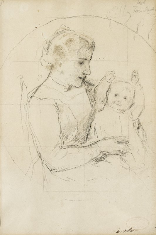 Mother with Child by Albert Anker