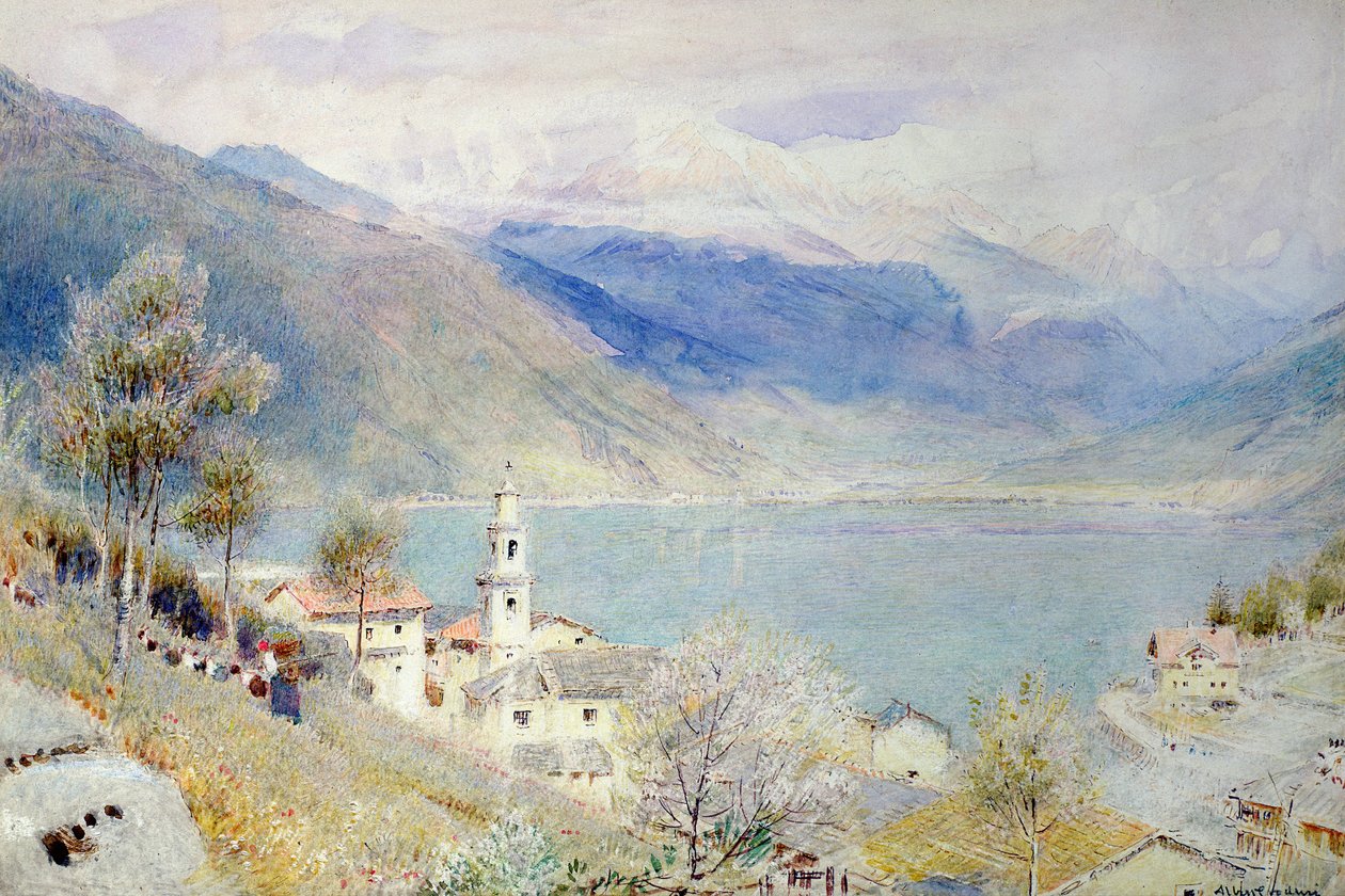 Lake Scene by Albert Goodwin