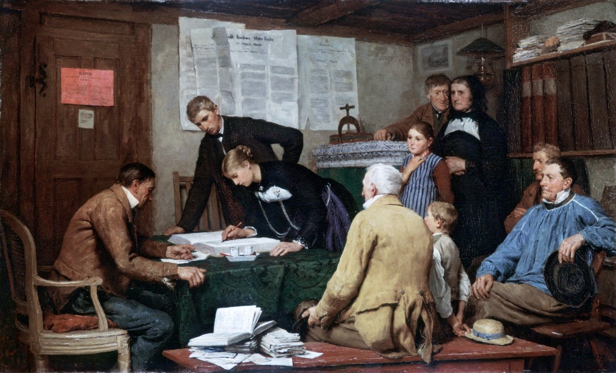 Civil Marriage by Albert Anker