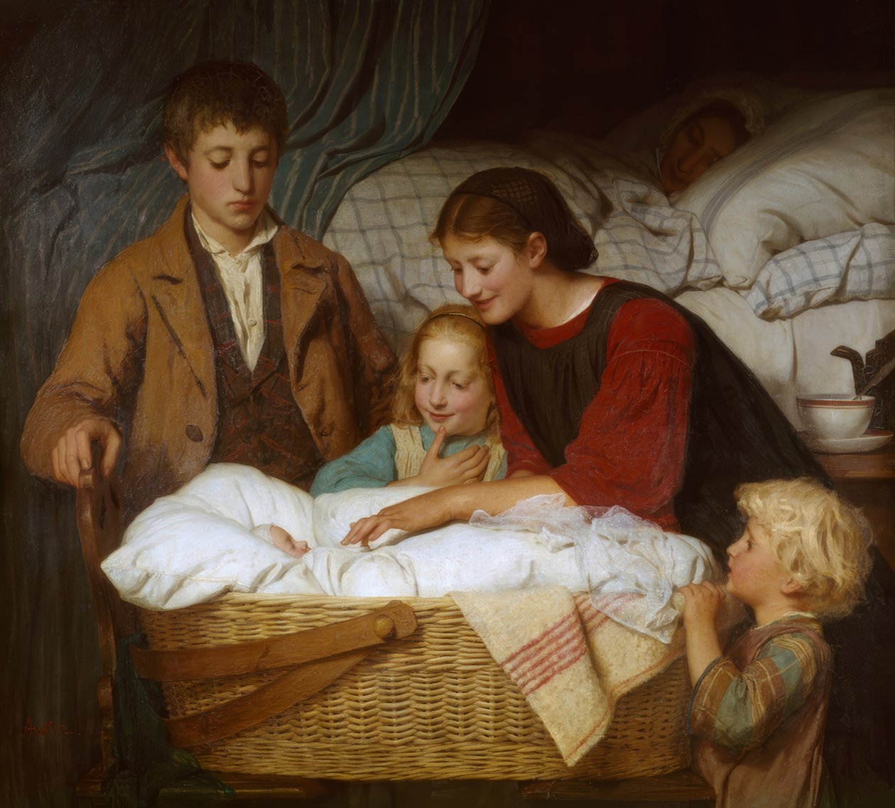 The Newborn by Albert Anker