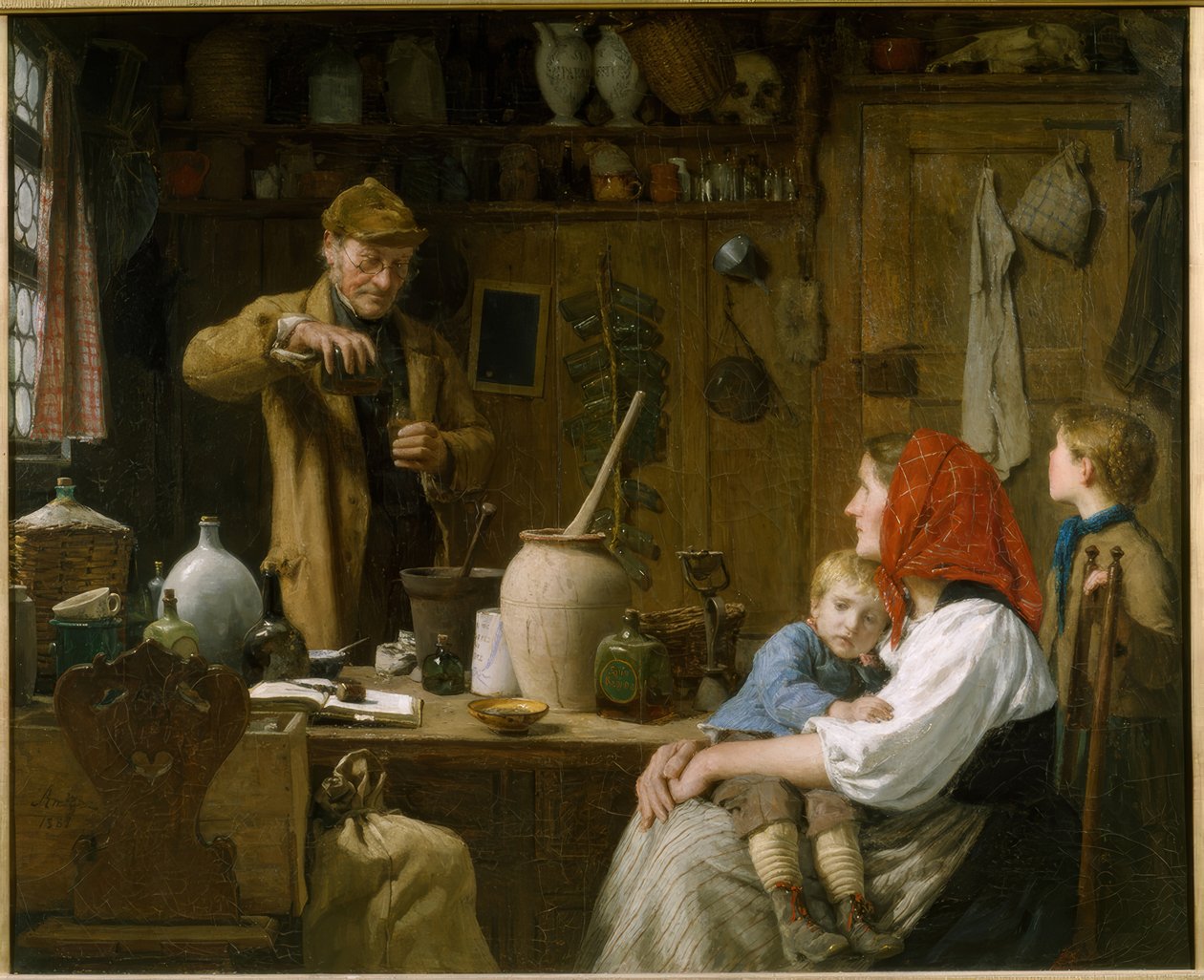 The Quack by Albert Anker
