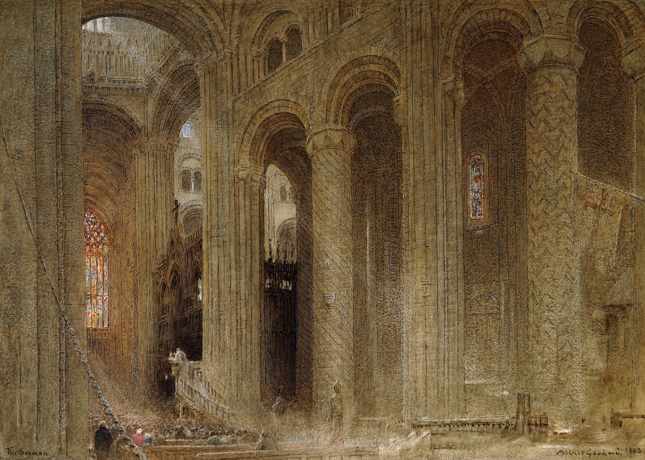 The Sermon by Albert Goodwin