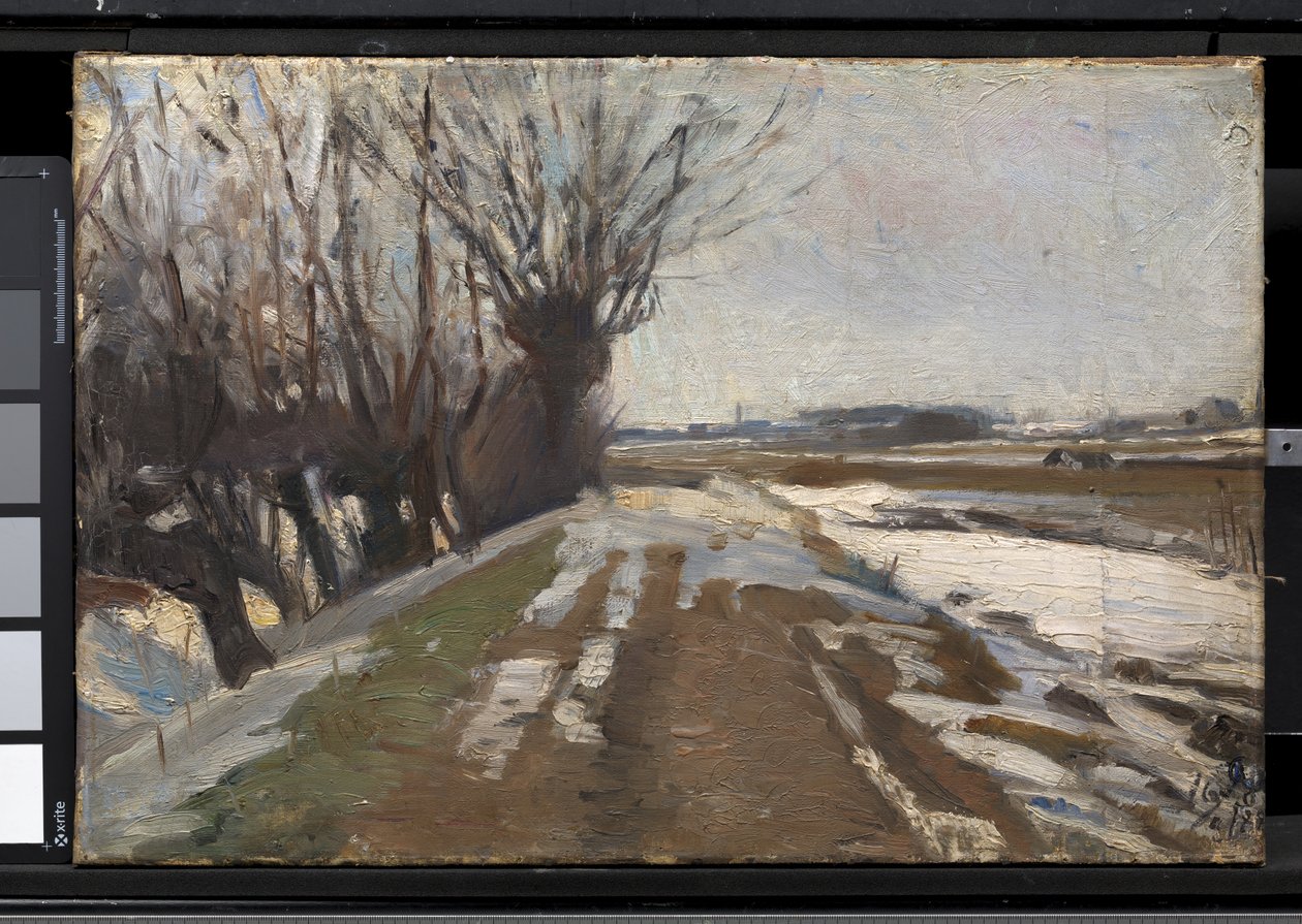 Winter Landscape. Utterslev near Copenhagen by Albert Gottschalk